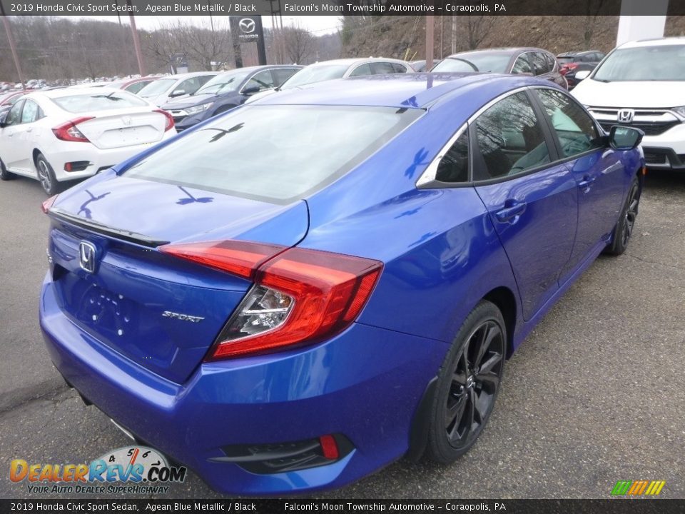 2019 Honda Civic Sport Sedan Agean Blue Metallic / Black Photo #5