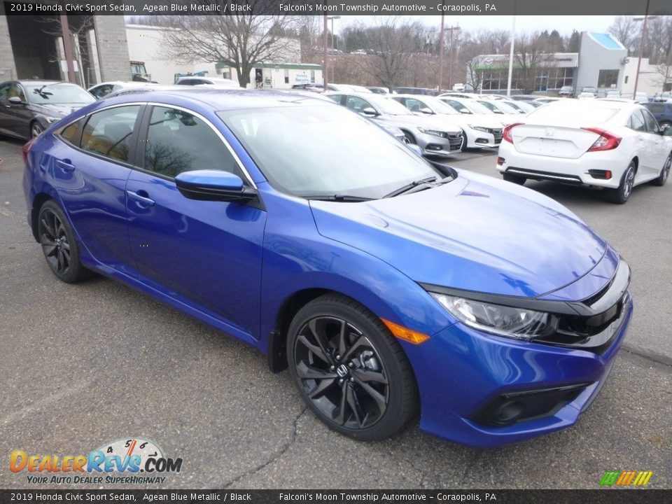 2019 Honda Civic Sport Sedan Agean Blue Metallic / Black Photo #6
