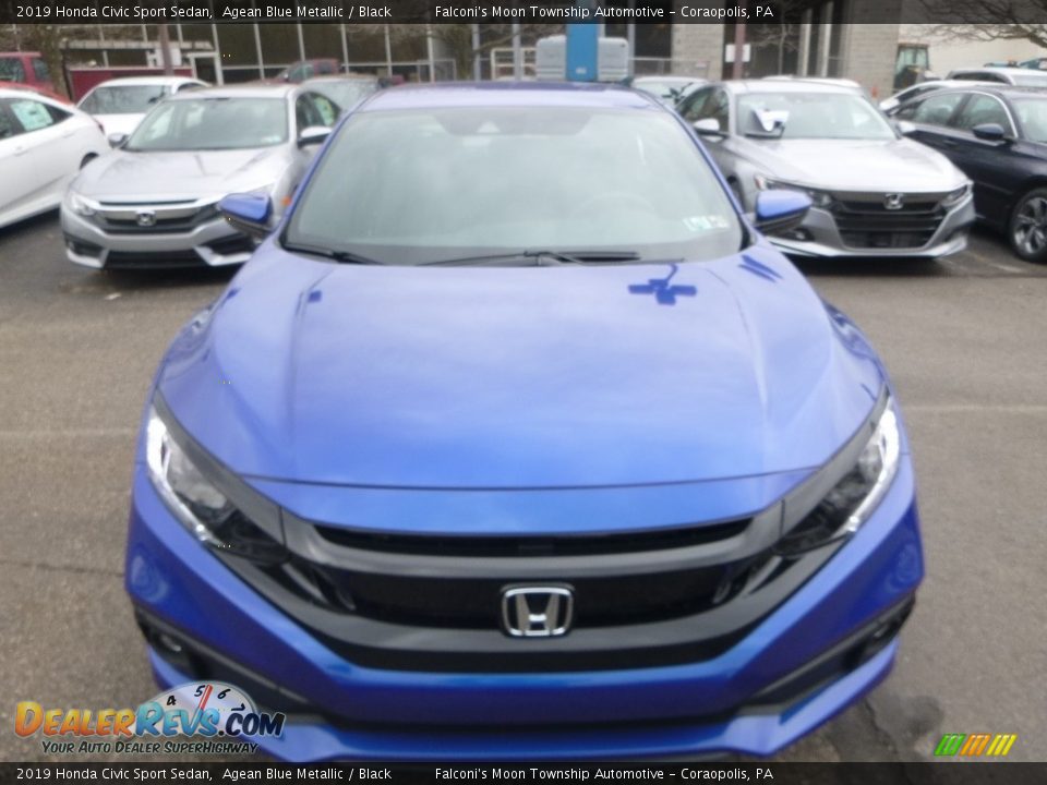 2019 Honda Civic Sport Sedan Agean Blue Metallic / Black Photo #7