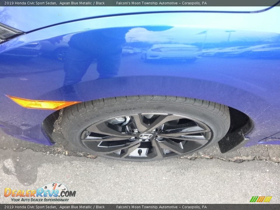 2019 Honda Civic Sport Sedan Agean Blue Metallic / Black Photo #8