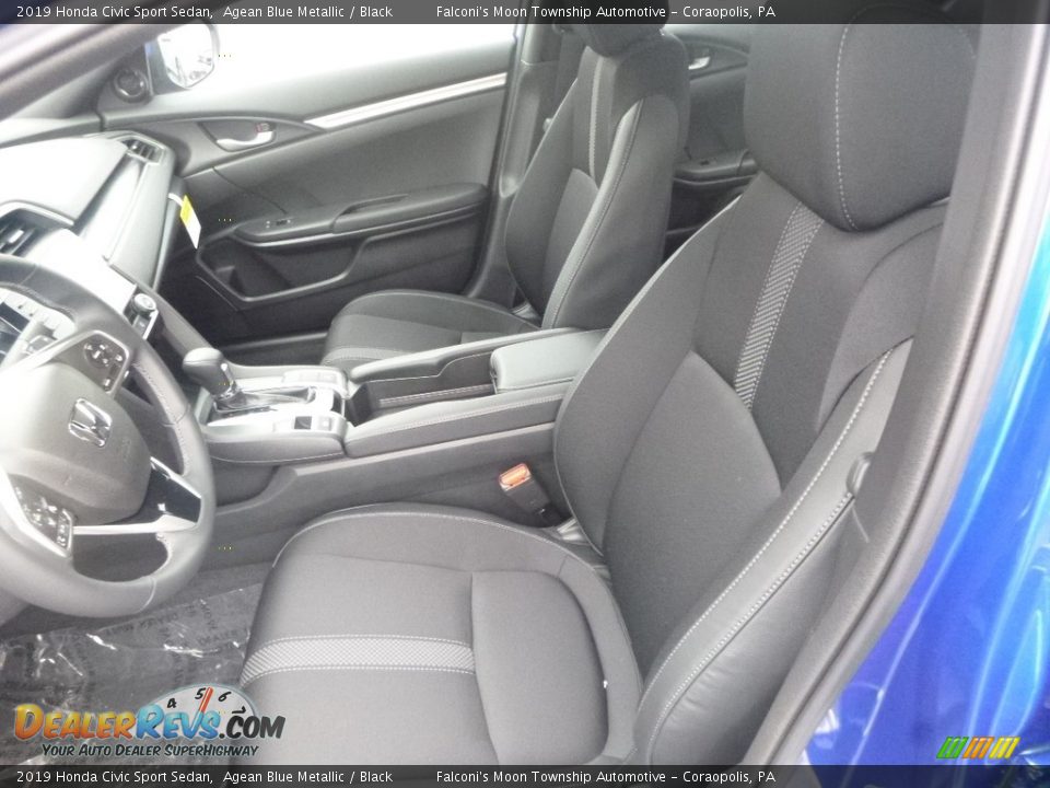 2019 Honda Civic Sport Sedan Agean Blue Metallic / Black Photo #9