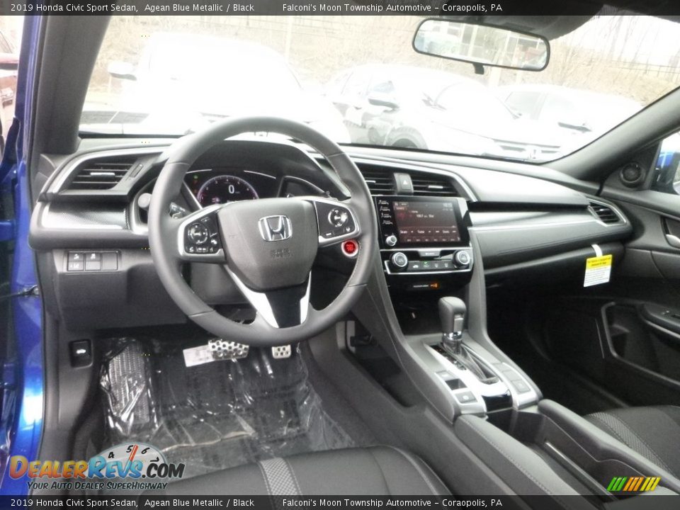 2019 Honda Civic Sport Sedan Agean Blue Metallic / Black Photo #11