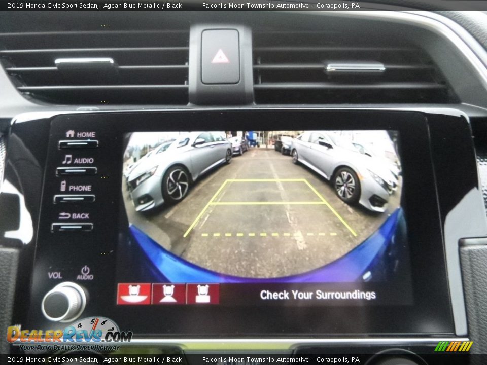 2019 Honda Civic Sport Sedan Agean Blue Metallic / Black Photo #15
