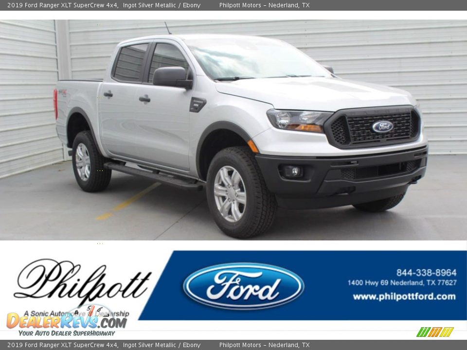 2019 Ford Ranger XLT SuperCrew 4x4 Ingot Silver Metallic / Ebony Photo #1