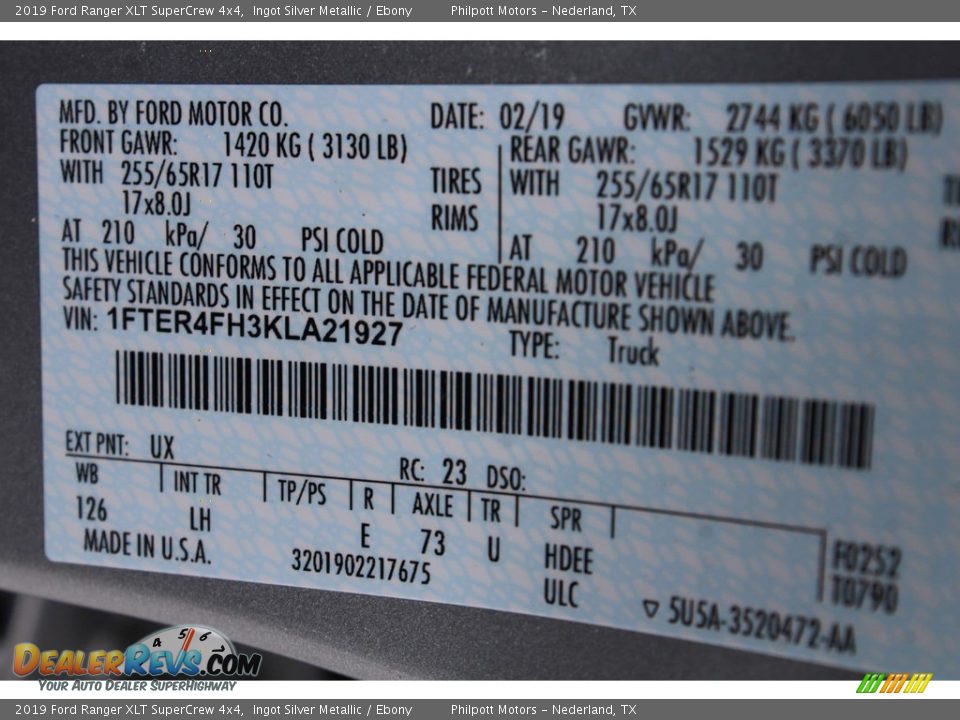 2019 Ford Ranger XLT SuperCrew 4x4 Ingot Silver Metallic / Ebony Photo #30