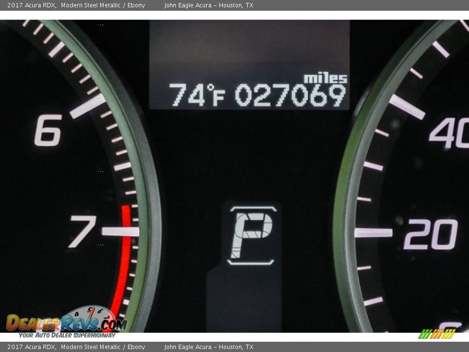2017 Acura RDX Modern Steel Metallic / Ebony Photo #36
