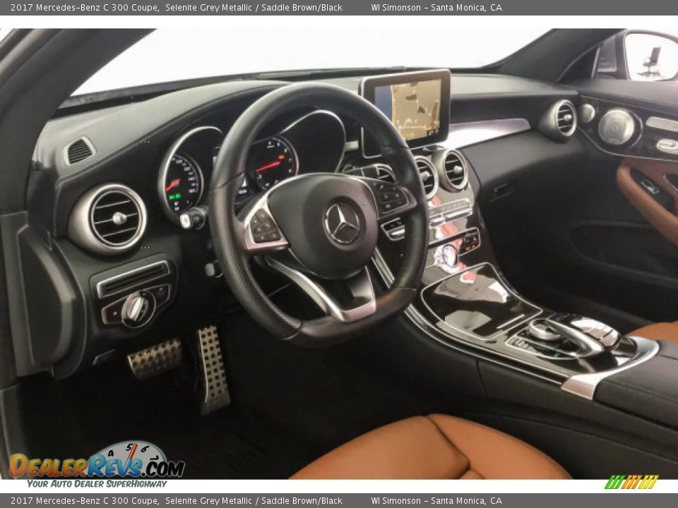 2017 Mercedes-Benz C 300 Coupe Selenite Grey Metallic / Saddle Brown/Black Photo #23