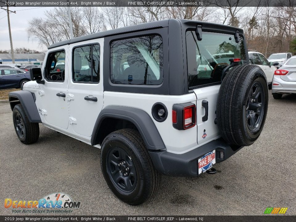 2019 Jeep Wrangler Unlimited Sport 4x4 Bright White / Black Photo #4