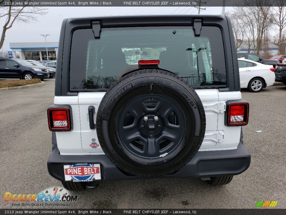 2019 Jeep Wrangler Unlimited Sport 4x4 Bright White / Black Photo #5