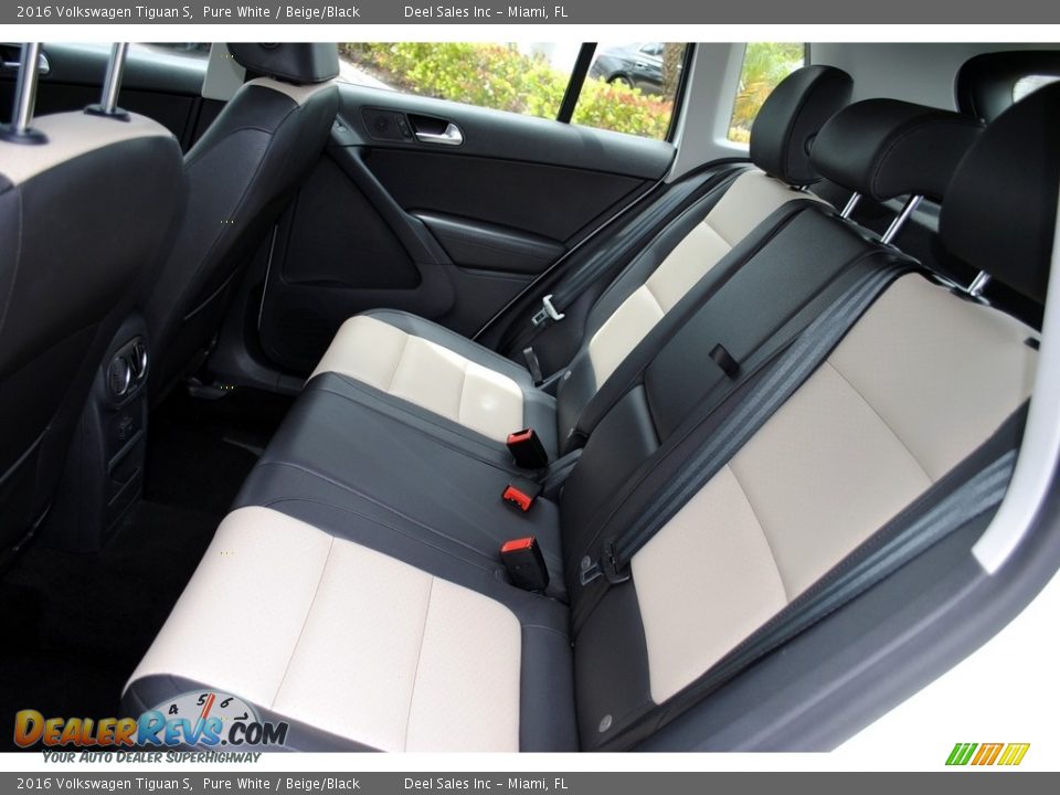 2016 Volkswagen Tiguan S Pure White / Beige/Black Photo #11