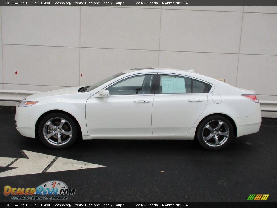 2010 Acura TL 3.7 SH-AWD Technology White Diamond Pearl / Taupe Photo #2