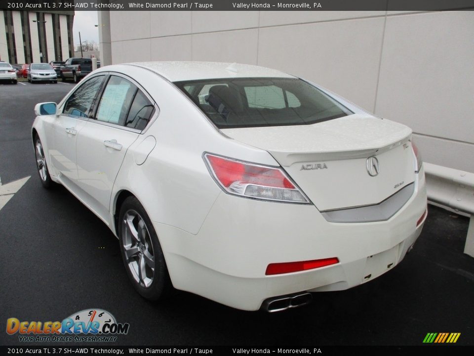 2010 Acura TL 3.7 SH-AWD Technology White Diamond Pearl / Taupe Photo #3