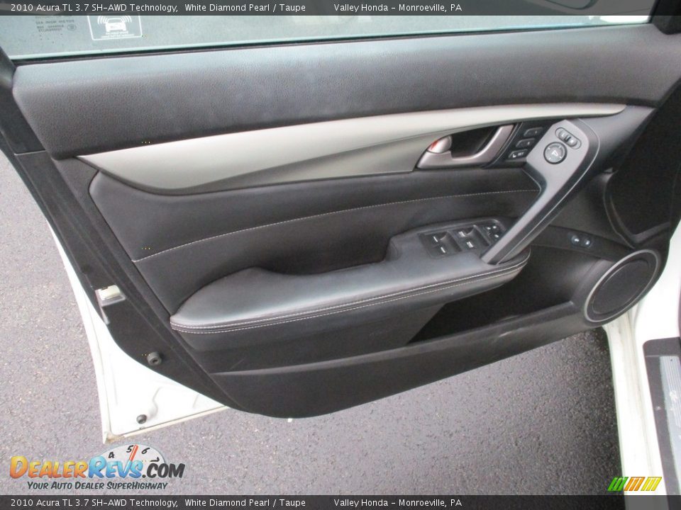 2010 Acura TL 3.7 SH-AWD Technology White Diamond Pearl / Taupe Photo #10