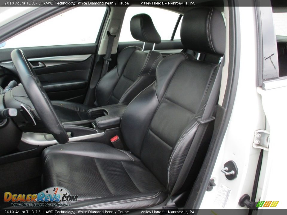 2010 Acura TL 3.7 SH-AWD Technology White Diamond Pearl / Taupe Photo #12