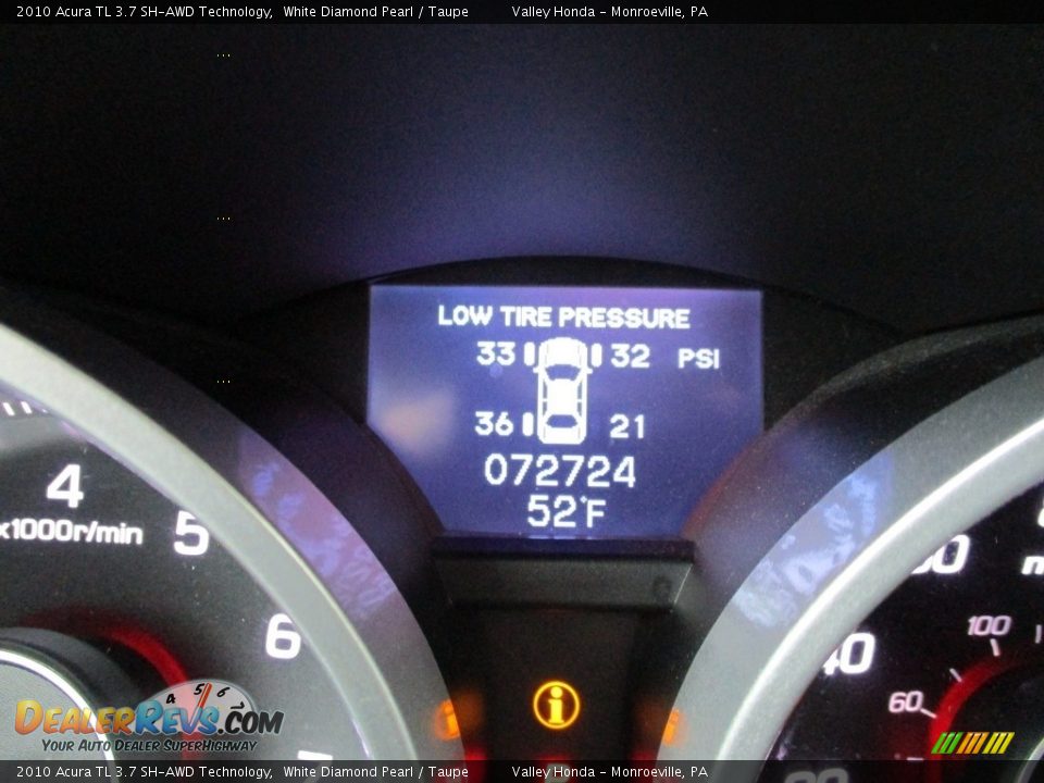 2010 Acura TL 3.7 SH-AWD Technology White Diamond Pearl / Taupe Photo #20