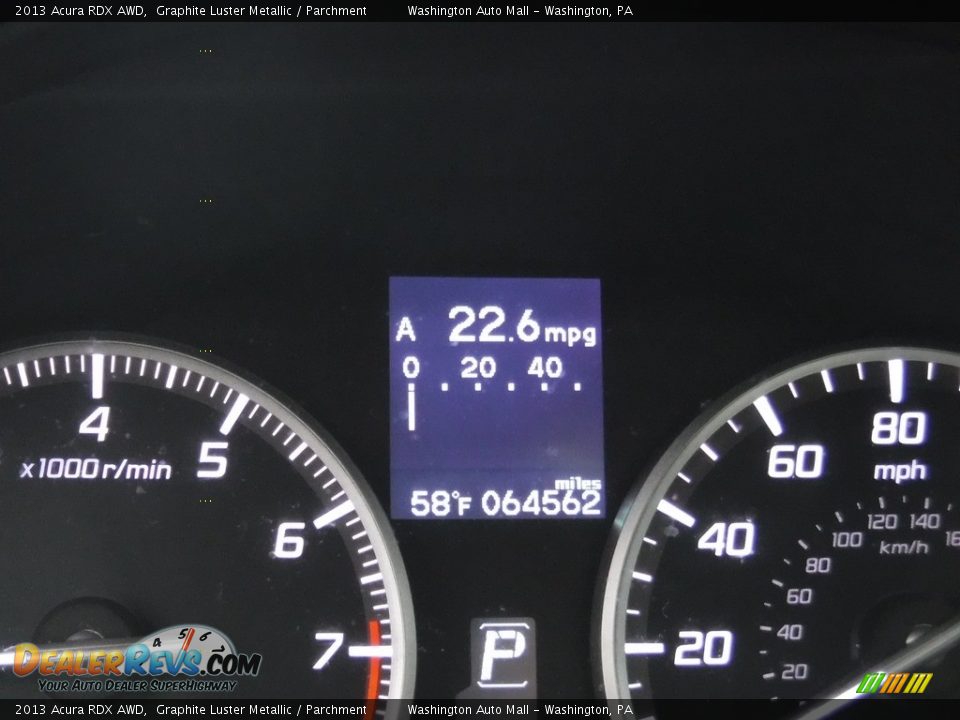 2013 Acura RDX AWD Graphite Luster Metallic / Parchment Photo #28