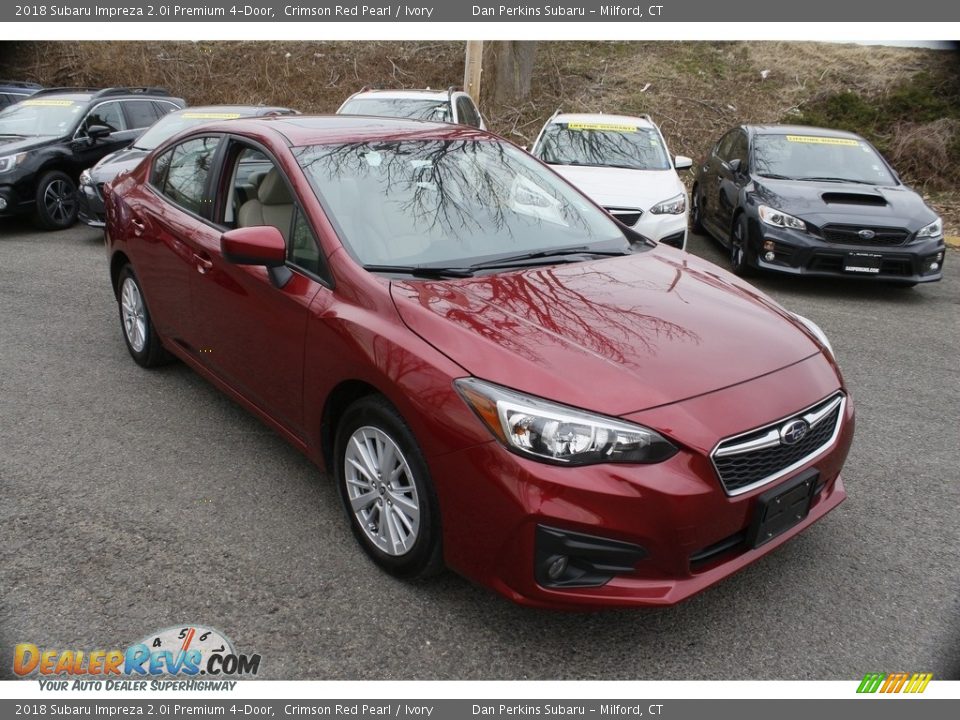 2018 Subaru Impreza 2.0i Premium 4-Door Crimson Red Pearl / Ivory Photo #3