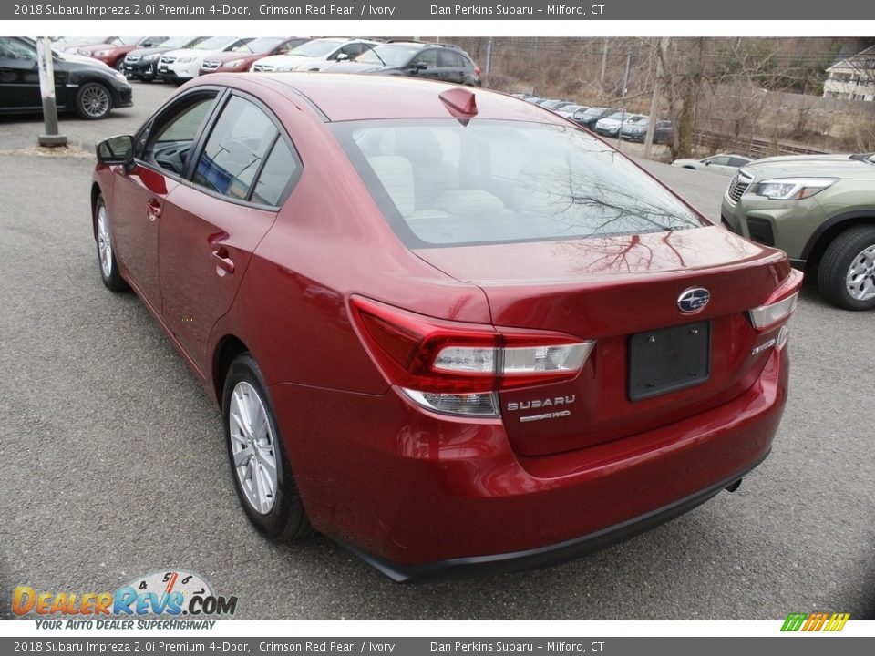 2018 Subaru Impreza 2.0i Premium 4-Door Crimson Red Pearl / Ivory Photo #7