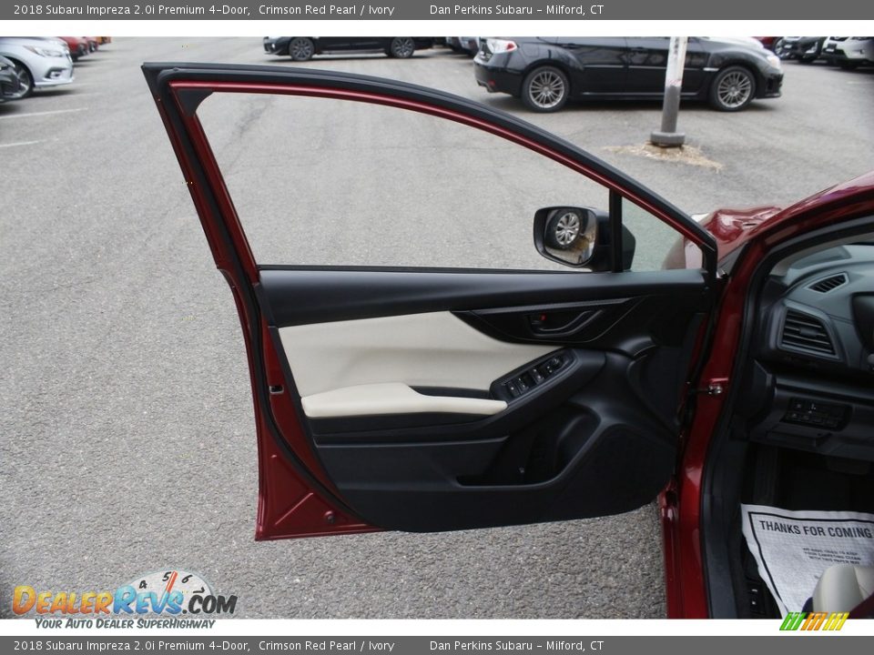 2018 Subaru Impreza 2.0i Premium 4-Door Crimson Red Pearl / Ivory Photo #9