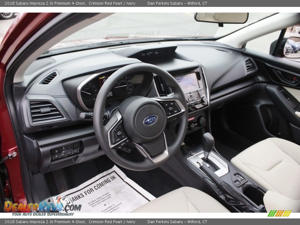 2018 Subaru Impreza 2.0i Premium 4-Door Crimson Red Pearl / Ivory Photo #10