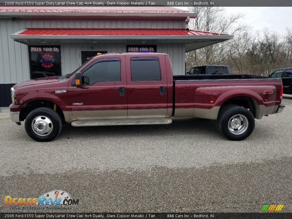 2006 Ford F350 Super Duty Lariat Crew Cab 4x4 Dually Dark Copper Metallic / Tan Photo #2