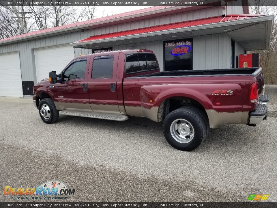 2006 Ford F350 Super Duty Lariat Crew Cab 4x4 Dually Dark Copper Metallic / Tan Photo #3