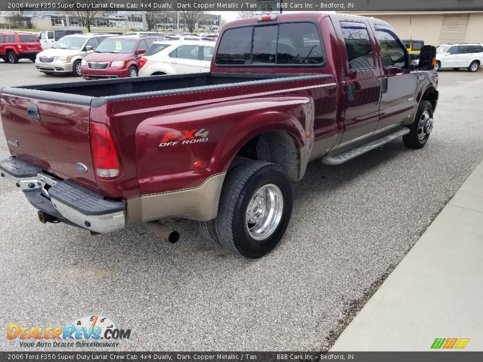 2006 Ford F350 Super Duty Lariat Crew Cab 4x4 Dually Dark Copper Metallic / Tan Photo #5