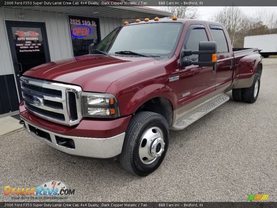 2006 Ford F350 Super Duty Lariat Crew Cab 4x4 Dually Dark Copper Metallic / Tan Photo #8