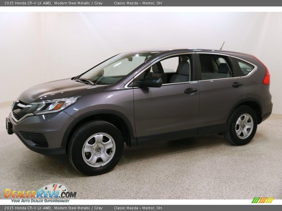 2015 Honda CR-V LX AWD Modern Steel Metallic / Gray Photo #3