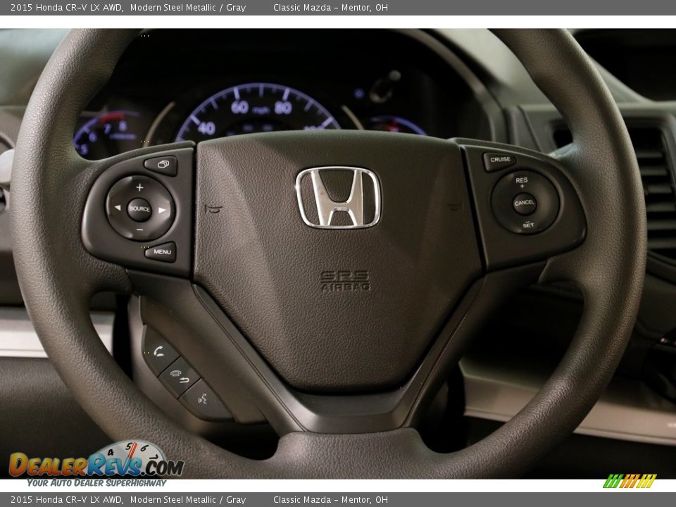 2015 Honda CR-V LX AWD Modern Steel Metallic / Gray Photo #8