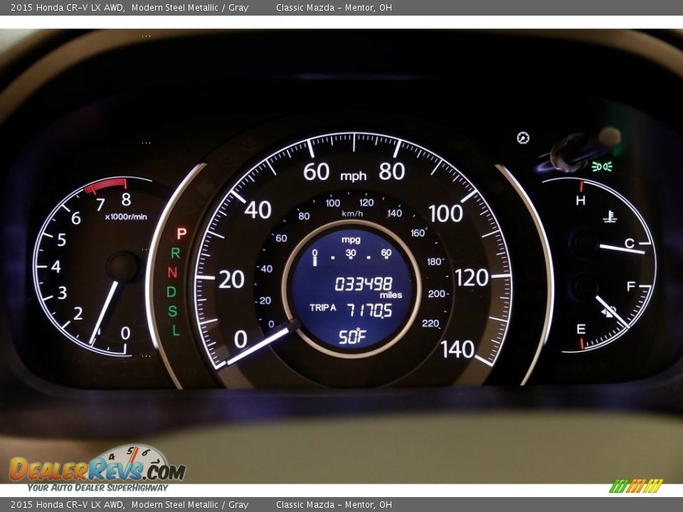 2015 Honda CR-V LX AWD Modern Steel Metallic / Gray Photo #9
