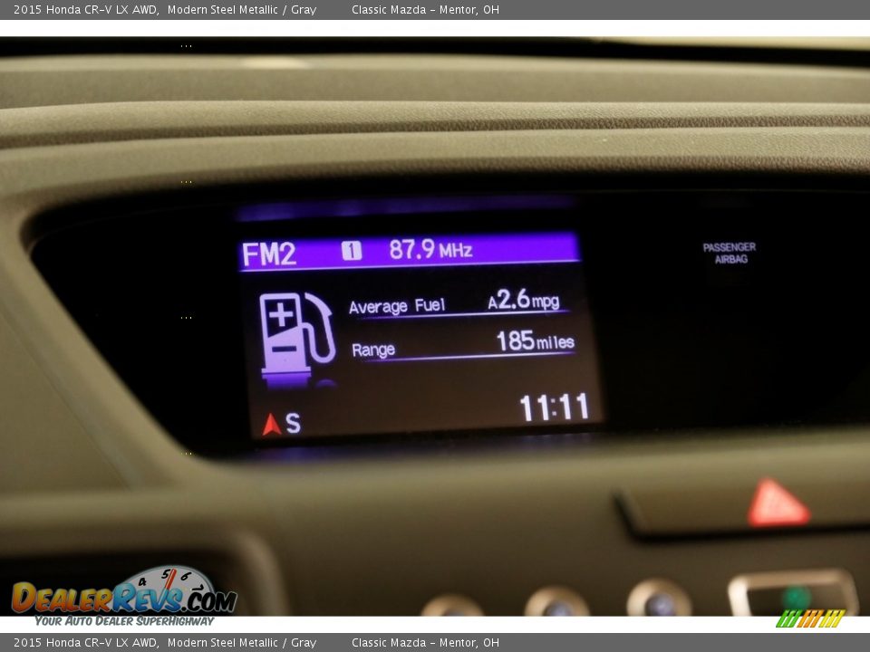 2015 Honda CR-V LX AWD Modern Steel Metallic / Gray Photo #12