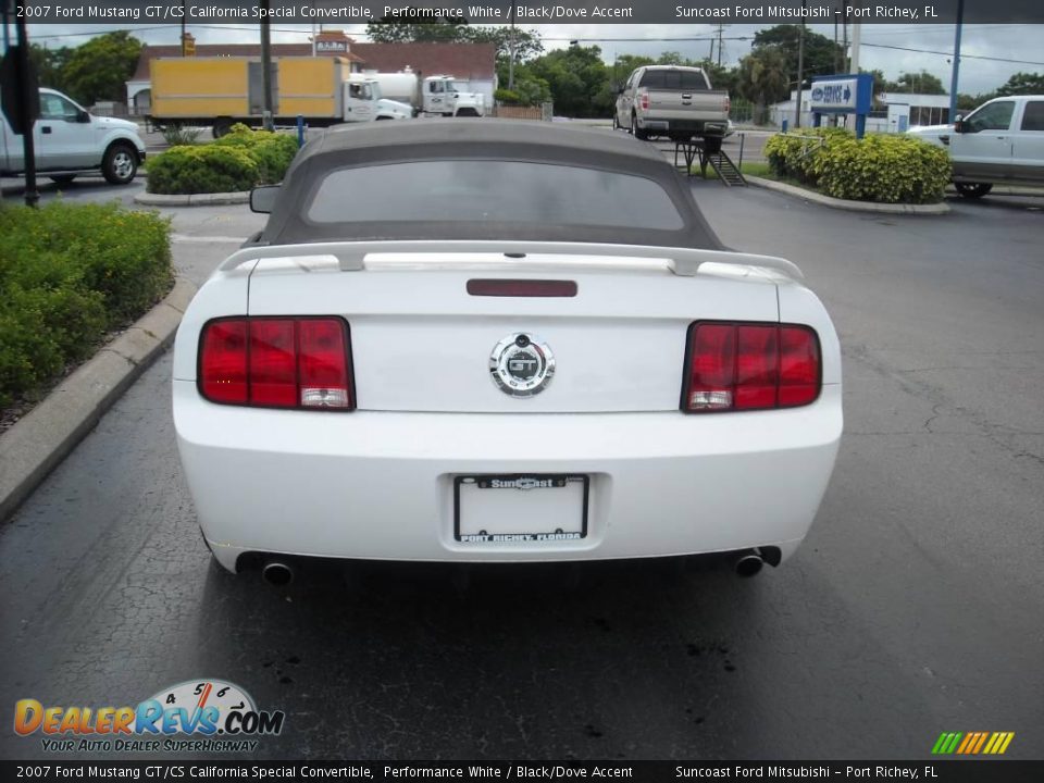 2007 Ford Mustang GT/CS California Special Convertible Performance White / Black/Dove Accent Photo #4