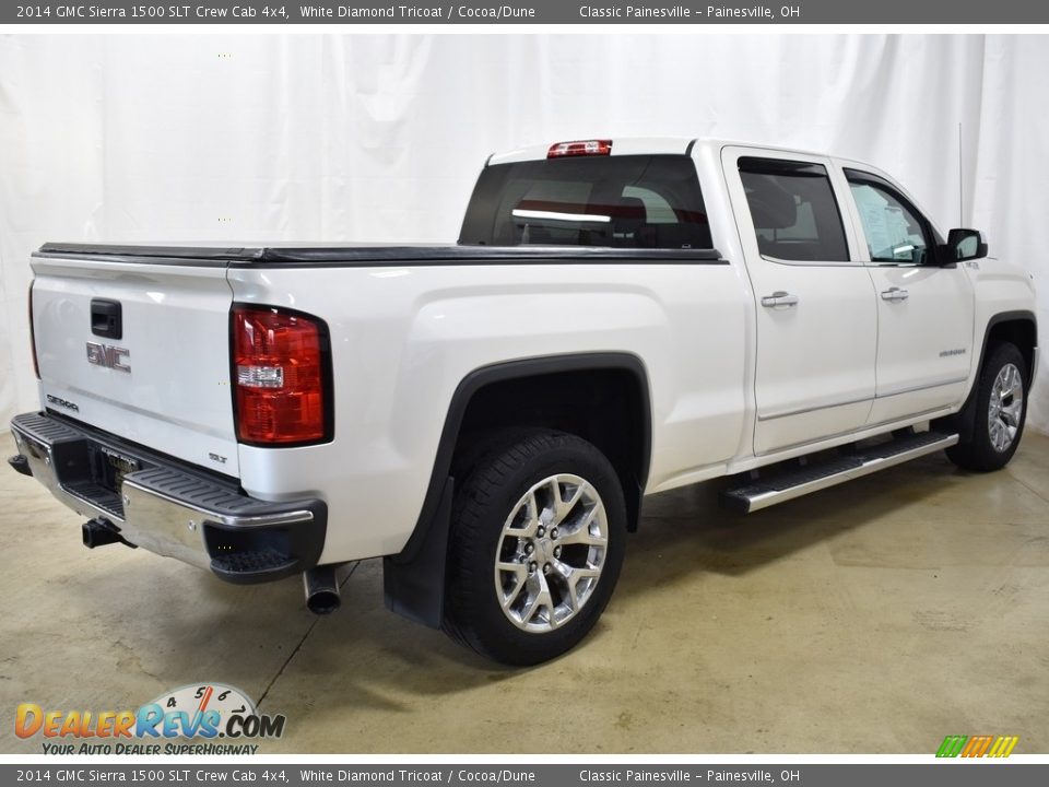 2014 GMC Sierra 1500 SLT Crew Cab 4x4 White Diamond Tricoat / Cocoa/Dune Photo #2
