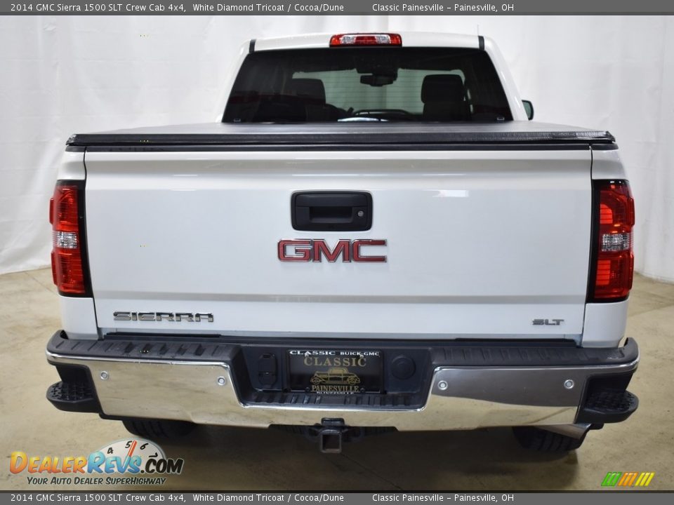 2014 GMC Sierra 1500 SLT Crew Cab 4x4 White Diamond Tricoat / Cocoa/Dune Photo #3
