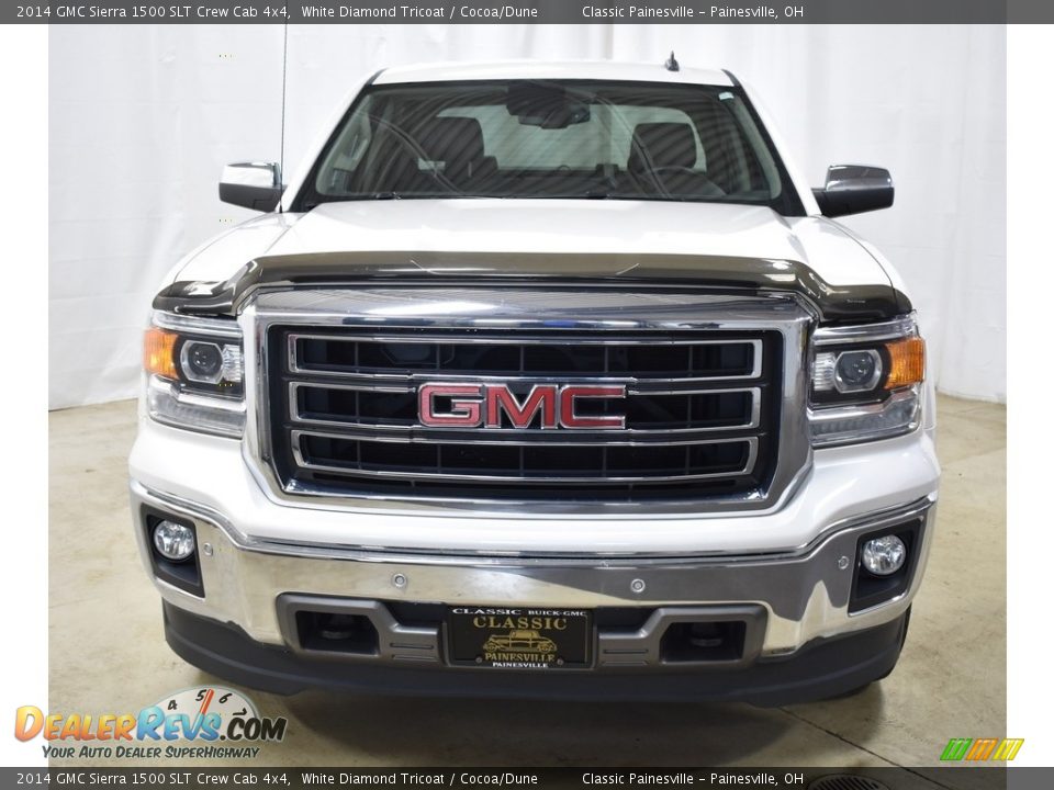 2014 GMC Sierra 1500 SLT Crew Cab 4x4 White Diamond Tricoat / Cocoa/Dune Photo #4