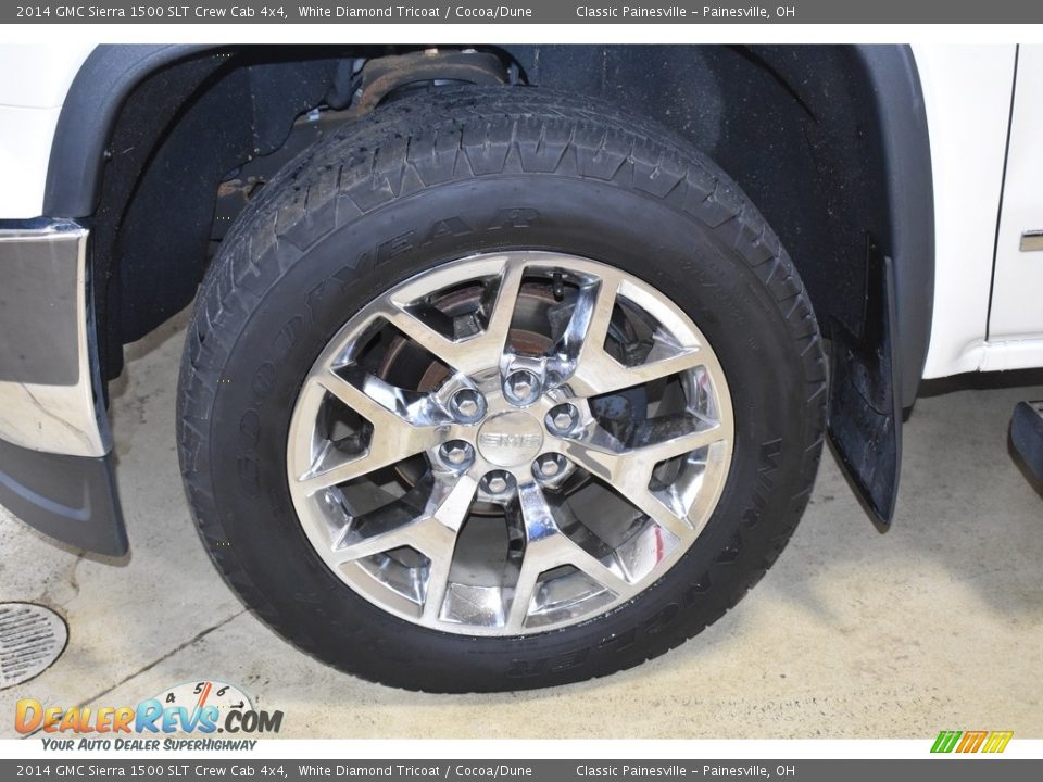 2014 GMC Sierra 1500 SLT Crew Cab 4x4 White Diamond Tricoat / Cocoa/Dune Photo #5