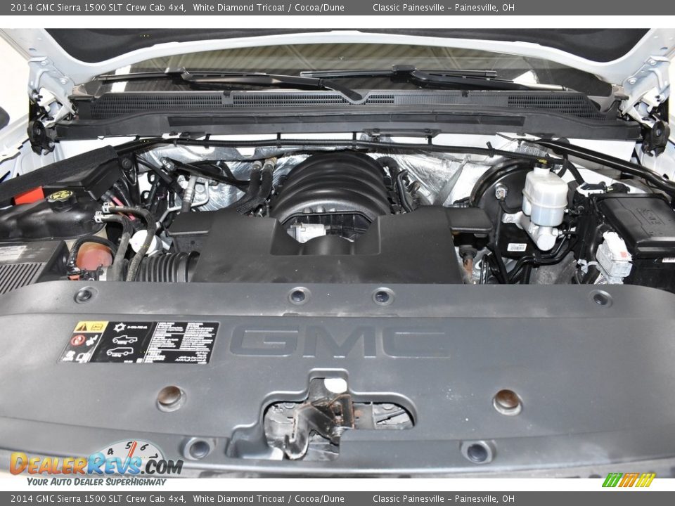2014 GMC Sierra 1500 SLT Crew Cab 4x4 White Diamond Tricoat / Cocoa/Dune Photo #6