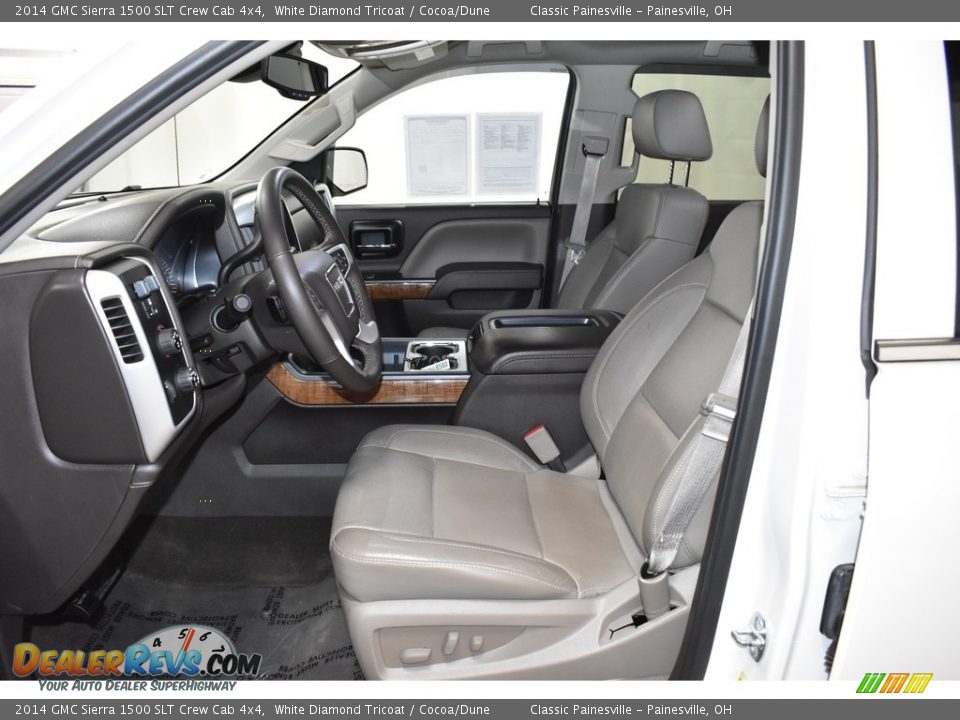 2014 GMC Sierra 1500 SLT Crew Cab 4x4 White Diamond Tricoat / Cocoa/Dune Photo #7
