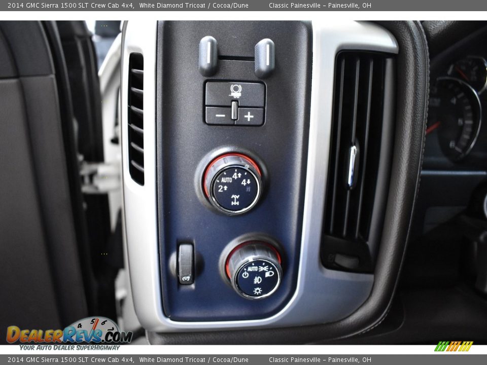 2014 GMC Sierra 1500 SLT Crew Cab 4x4 White Diamond Tricoat / Cocoa/Dune Photo #11