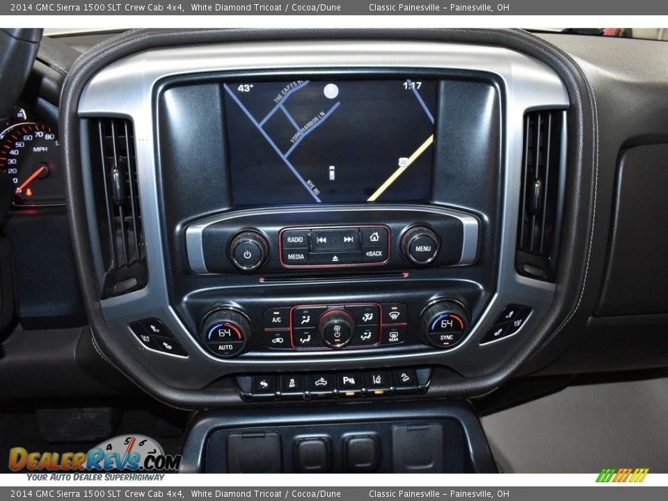 2014 GMC Sierra 1500 SLT Crew Cab 4x4 White Diamond Tricoat / Cocoa/Dune Photo #13