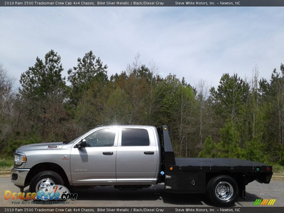 Billet Silver Metallic 2019 Ram 3500 Tradesman Crew Cab 4x4 Chassis Photo #1