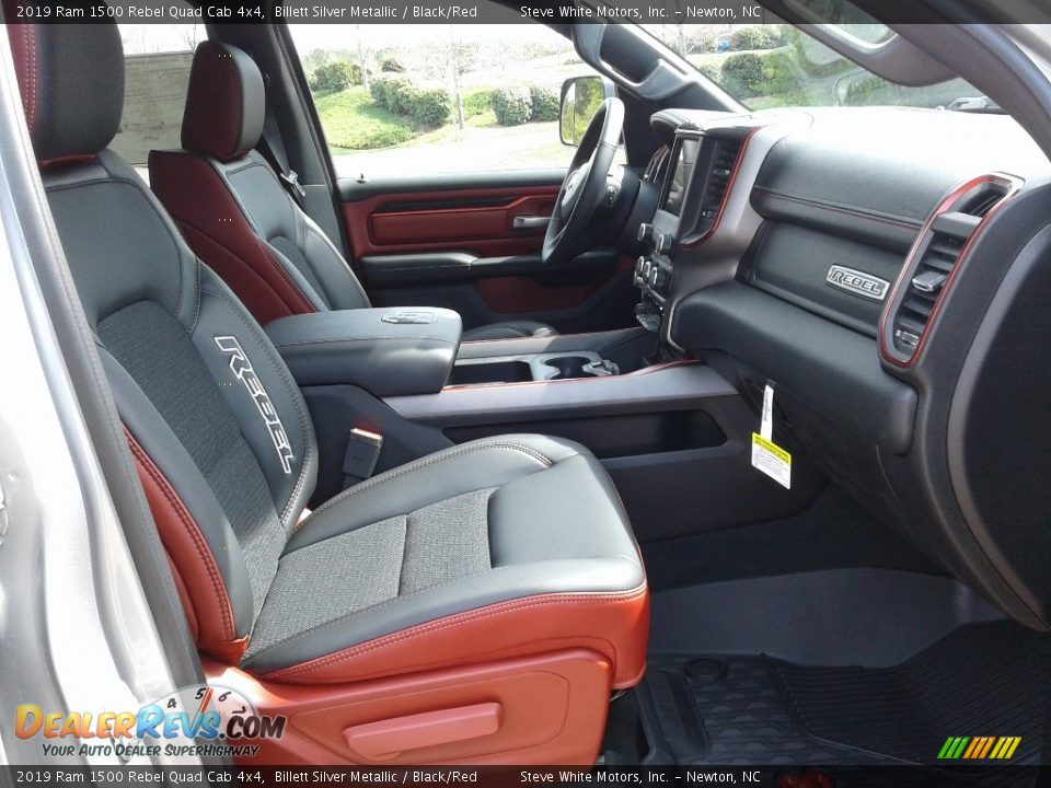 Black/Red Interior - 2019 Ram 1500 Rebel Quad Cab 4x4 Photo #14