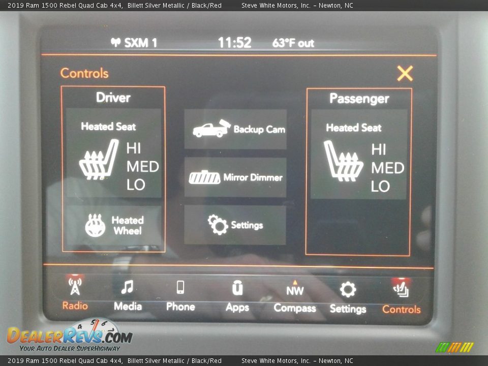 Controls of 2019 Ram 1500 Rebel Quad Cab 4x4 Photo #24