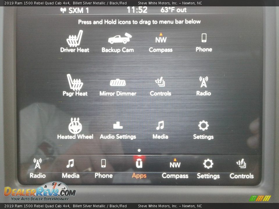 Controls of 2019 Ram 1500 Rebel Quad Cab 4x4 Photo #25