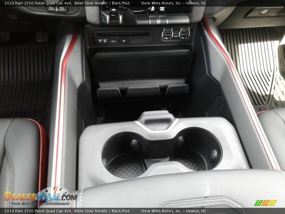 2019 Ram 1500 Rebel Quad Cab 4x4 Billett Silver Metallic / Black/Red Photo #28