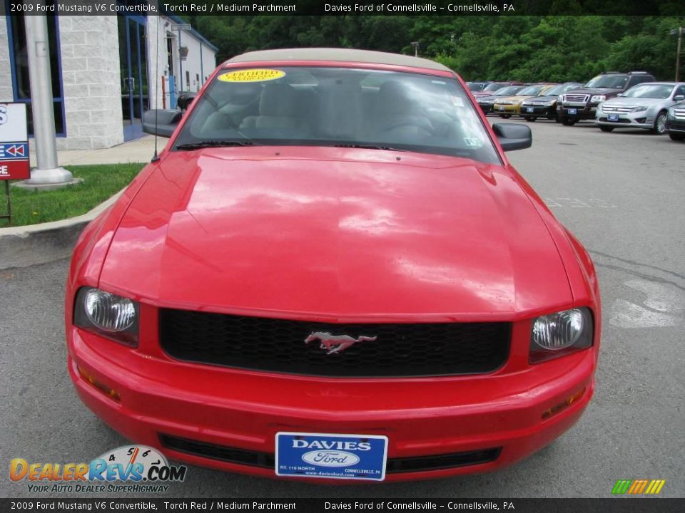 2009 Ford Mustang V6 Convertible Torch Red / Medium Parchment Photo #5