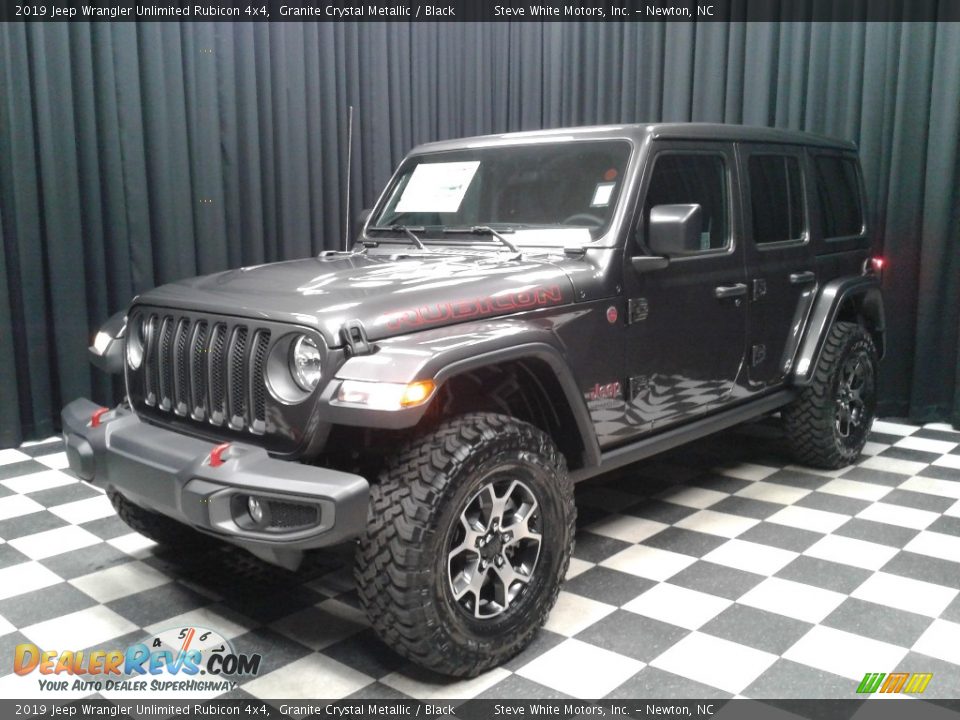 2019 Jeep Wrangler Unlimited Rubicon 4x4 Granite Crystal Metallic / Black Photo #2