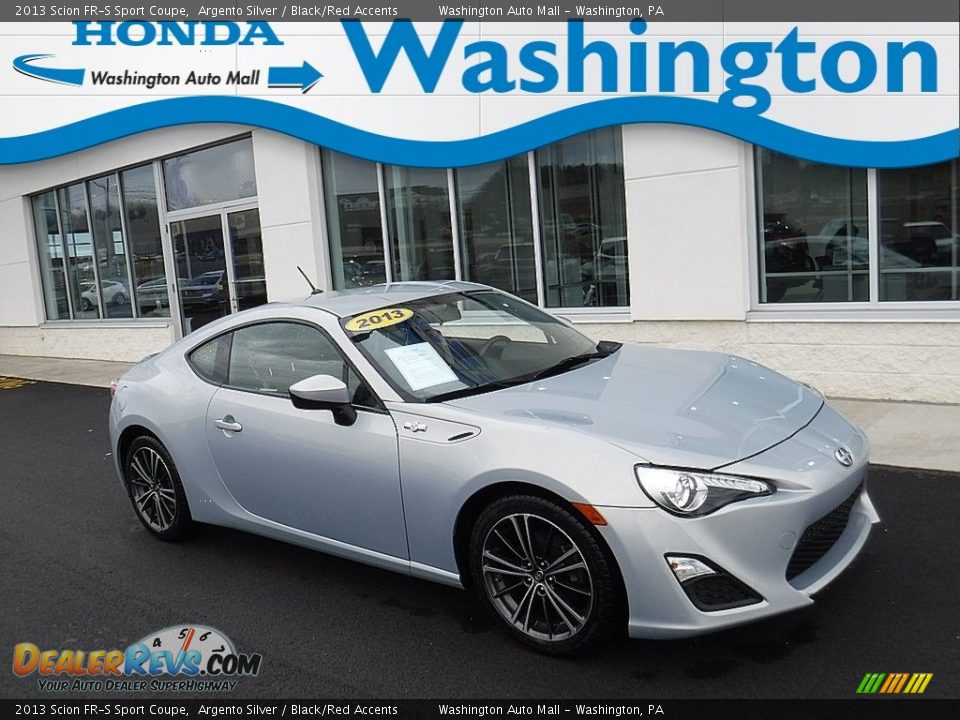 2013 Scion FR-S Sport Coupe Argento Silver / Black/Red Accents Photo #1