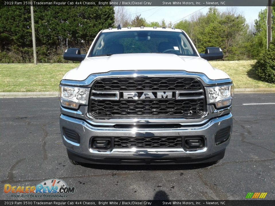 2019 Ram 3500 Tradesman Regular Cab 4x4 Chassis Bright White / Black/Diesel Gray Photo #3